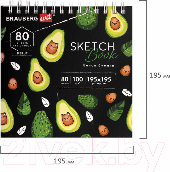 Изображение товара Скетчбук Brauberg Art Debut / 112986 (белая бумага)