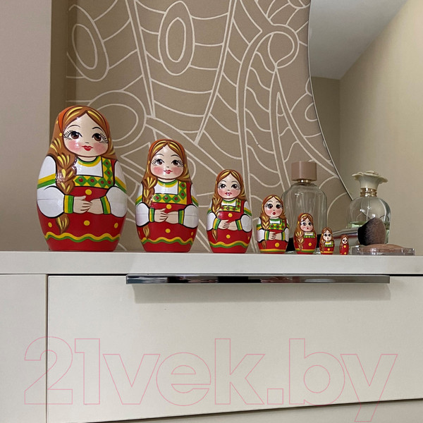 Изображение товара Матрешка сувенирная Брестская Фабрика Сувениров В восточной традиционной одежде с орнаментом 7022