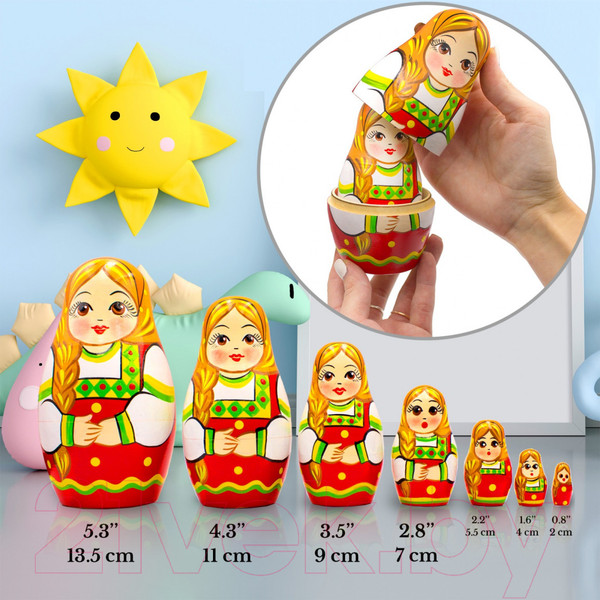 Изображение товара Матрешка сувенирная Брестская Фабрика Сувениров В восточной традиционной одежде с орнаментом 7022