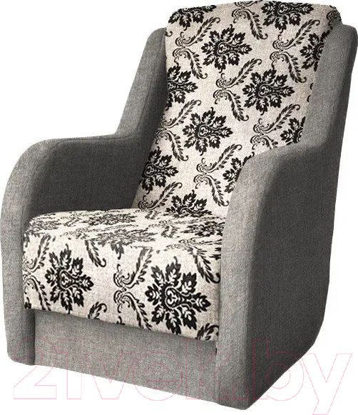 Изображение товара Кресло мягкое Асмана Дачник-1 (рогожка вензель коричневый/рогожка бежевый)