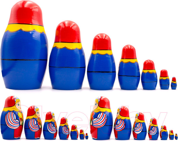 Изображение товара Матрешка сувенирная Брестская Фабрика Сувениров В голандском традиционном костюме с тюльпанами 7025