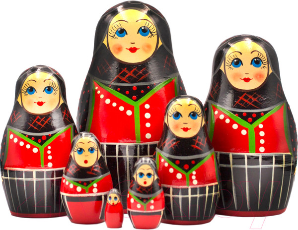 Изображение товара Матрешка сувенирная Брестская Фабрика Сувениров В традиционном датском костюме для женщин 7031