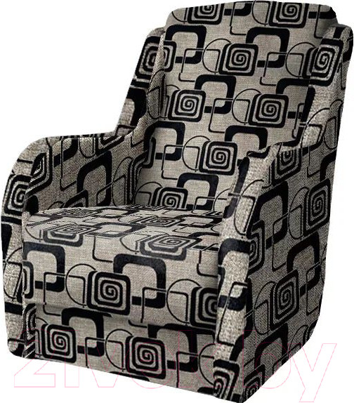 Изображение товара Кресло мягкое Асмана Дачник-1 (рогожка кубики коричневые)