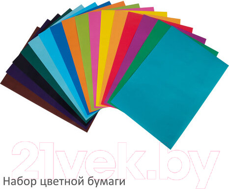 Изображение товара Набор цветной бумаги и картона Brauberg Мелованные / 113566