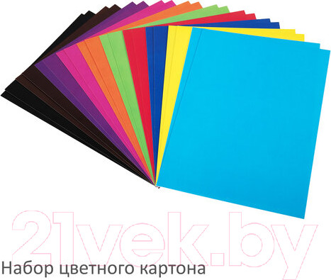 Изображение товара Набор цветной бумаги и картона Brauberg Мелованные / 113567