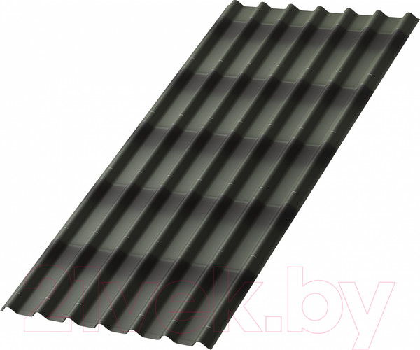 Изображение товара Лист кровельный Onduline P7EA6RU Черепица x5 SR-150 3D (1950x960, зеленый)