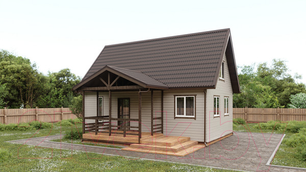 Изображение товара Лист кровельный Onduline P7EA5RU Черепица x5 SR-150 3D (1950x960, коричневый)