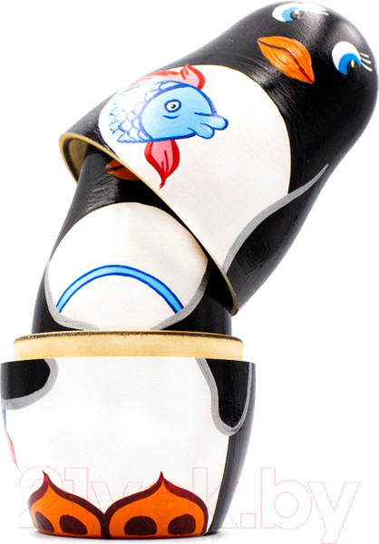 Изображение товара Матрешка сувенирная Брестская Фабрика Сувениров В виде забавной семьи пингвинов 7108