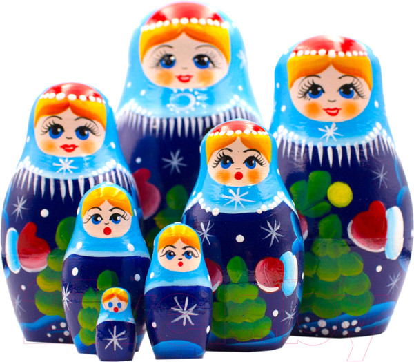 Изображение товара Матрешка сувенирная Брестская Фабрика Сувениров В виде Снегурочек 7115