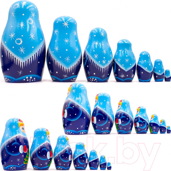 Изображение товара Матрешка сувенирная Брестская Фабрика Сувениров В виде Снегурочек 7115