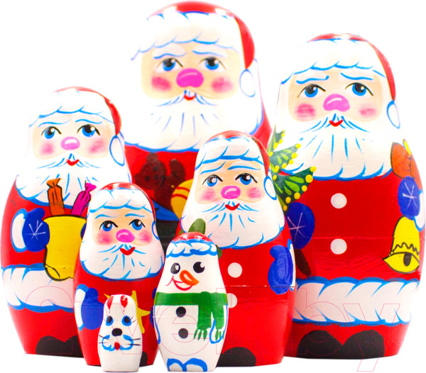 Изображение товара Матрешка сувенирная Брестская Фабрика Сувениров В виде санта-клауса 7118