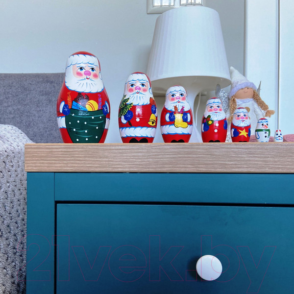 Изображение товара Матрешка сувенирная Брестская Фабрика Сувениров В виде санта-клауса 7118