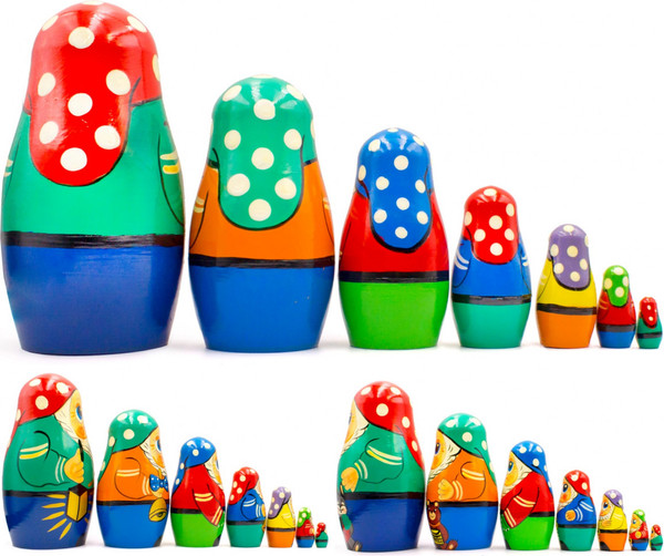 Изображение товара Матрешка сувенирная Брестская Фабрика Сувениров В виде фигурок гномов 7119