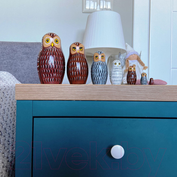 Изображение товара Матрешка сувенирная Брестская Фабрика Сувениров В виде фигурок сов 7120