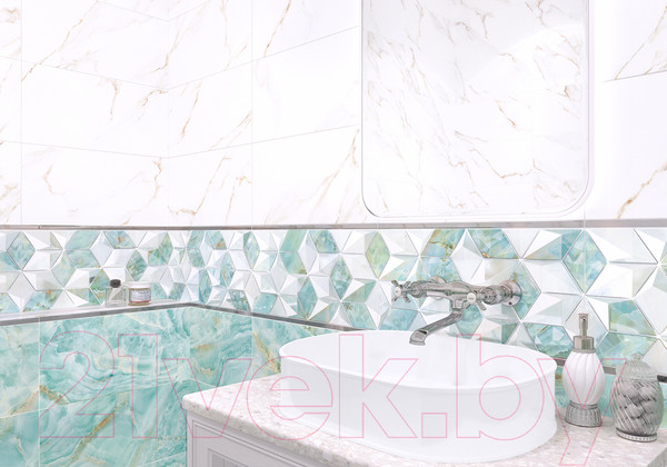 Изображение товара Декоративная плитка Alma Ceramica Nevada DWU09NVD006 (249x500, голубой)