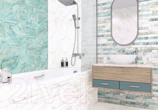 Изображение товара Декоративная плитка Alma Ceramica Nevada DWU09NVD006 (249x500, голубой)