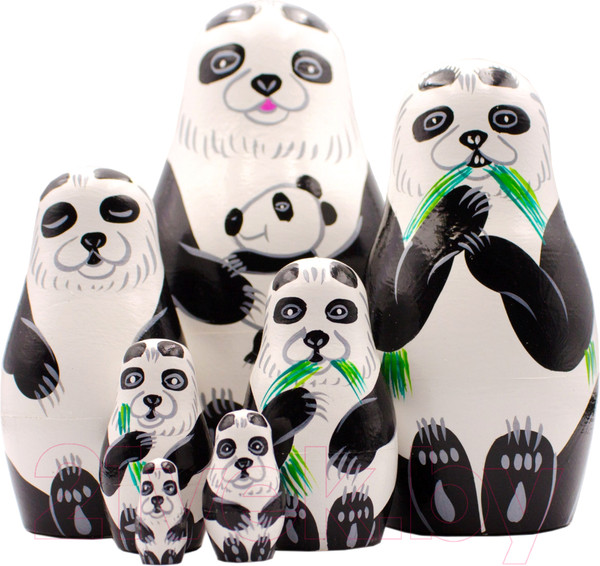 Изображение товара Матрешка сувенирная Брестская Фабрика Сувениров В виде панды 7123