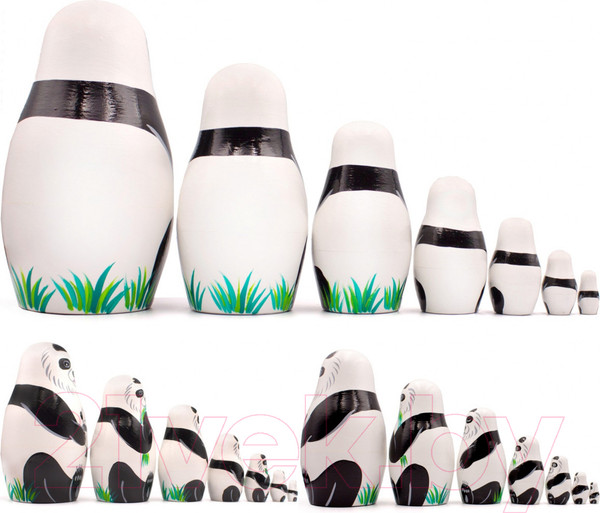 Изображение товара Матрешка сувенирная Брестская Фабрика Сувениров В виде панды 7123