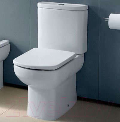 Изображение товара Унитаз напольный Roca Dama Senso Compacto A342518000 + 734151B000 + ZRU9000041