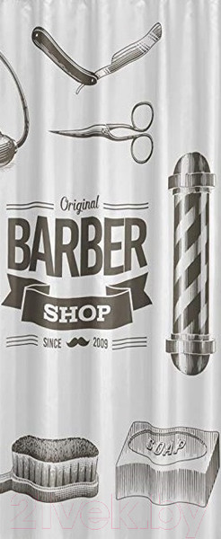 Изображение товара Шторка-занавеска для ванны Sealskin TXT Barber 233691319 (180x200, черный)