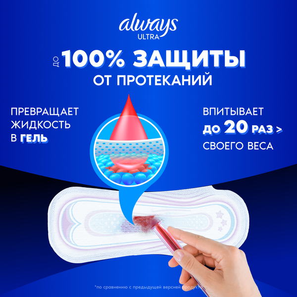 Изображение товара Прокладки гигиенические Always Ultra Night Duo (14шт, ароматизированные)