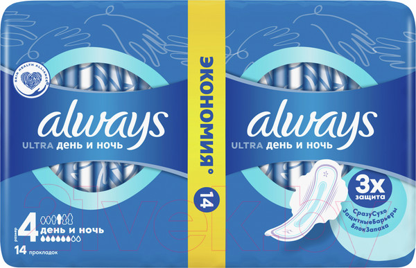 Изображение товара Прокладки гигиенические Always Ultra Night Duo (14шт, ароматизированные)