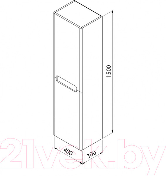 Изображение товара Шкаф-пенал для ванной IDDIS EDI40W0i97