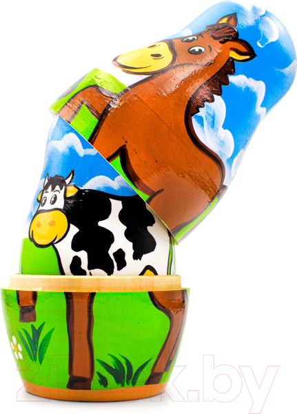 Изображение товара Матрешка сувенирная Брестская Фабрика Сувениров С животными фермы 7180