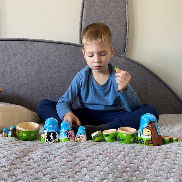 Изображение товара Матрешка сувенирная Брестская Фабрика Сувениров В виде лесных животных 7181