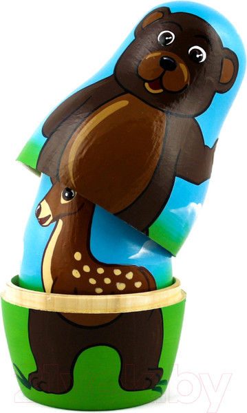 Изображение товара Матрешка сувенирная Брестская Фабрика Сувениров В виде лесных животных 7181