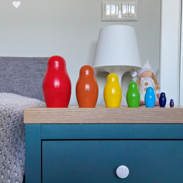 Изображение товара Матрешка сувенирная Брестская Фабрика Сувениров Для изучения цветов и развития моторики 7198