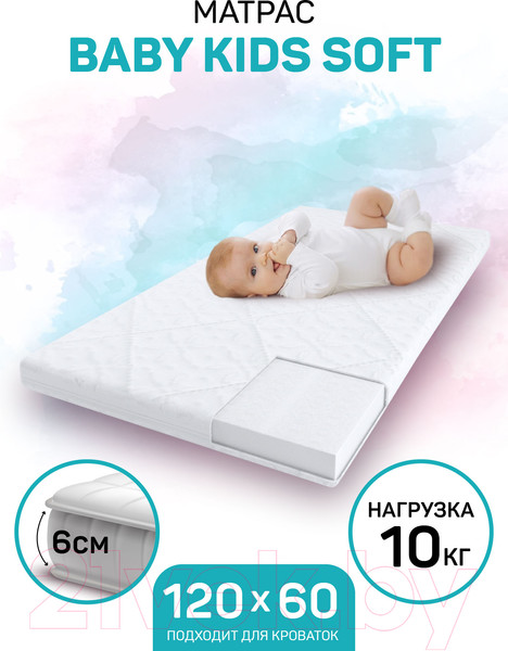 Изображение товара Матрас в кроватку Amarobaby Kids Soft / AMARO-331260-KS