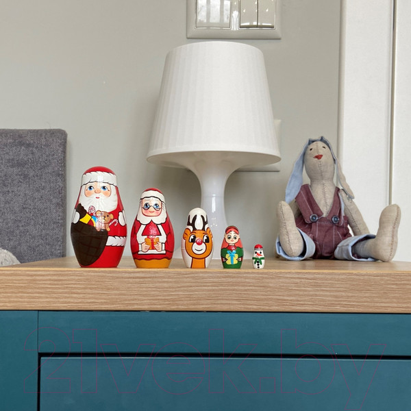 Изображение товара Матрешка сувенирная Брестская Фабрика Сувениров В виде мистера и миссис Клаус 5169