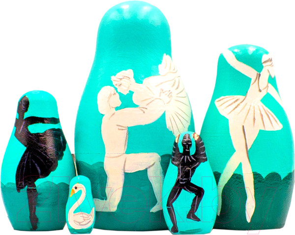 Изображение товара Матрешка сувенирная Брестская Фабрика Сувениров В виде артистов классического балета Лебединое озеро 5176