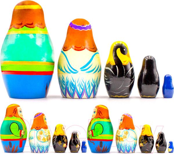 Изображение товара Матрешка сувенирная Брестская Фабрика Сувениров В виде персонажей сказки Лебединое озеро 5178