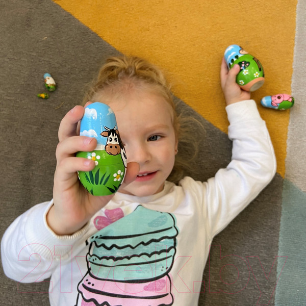 Изображение товара Матрешка сувенирная Брестская Фабрика Сувениров В виде животных фермы 5180