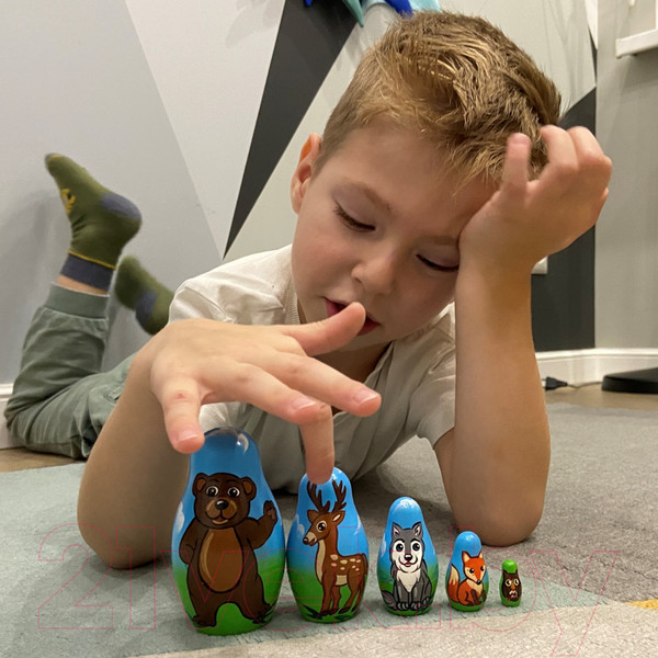 Изображение товара Матрешка сувенирная Брестская Фабрика Сувениров Фигурки в виде лесных животных 5181