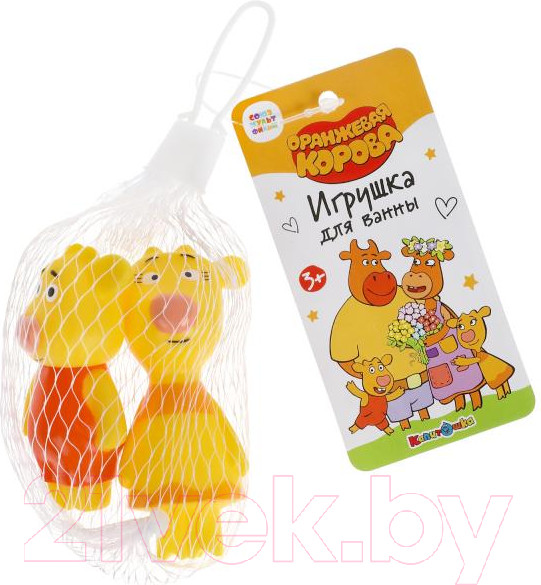 Изображение товара Набор игрушек для ванной Капитошка Оранжевая корова Бо и Зо / LX-OR-COW-06