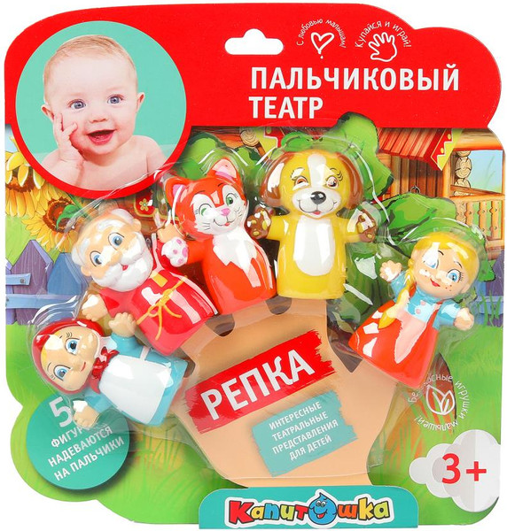 Изображение товара Набор пальчиковых кукол Капитошка Пальчиковый Театр Репка / LX-PT-ST02