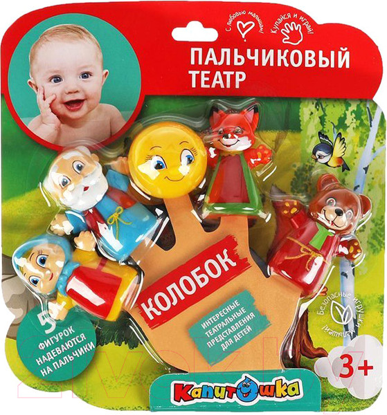 Изображение товара Пальчиковый кукольный театр Капитошка Пальчиковый Театр Колобок/ LX-PT-ST04