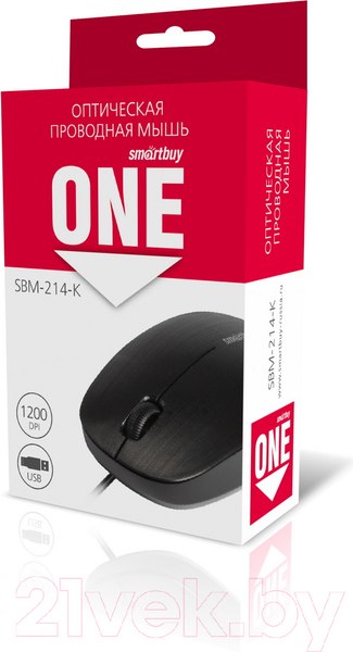 Изображение товара Мышь SmartBuy One 214-K / SBM-214-K (черный)