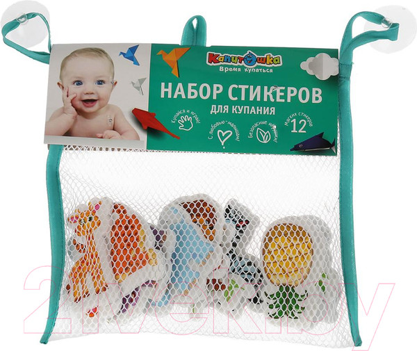 Изображение товара Набор стикеров для ванной Капитошка Ева Животные / EV12-WA