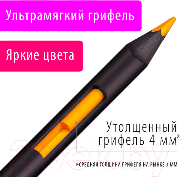 Изображение товара Набор цветных карандашей Brauberg Art Premiere / 181540 (12цв)