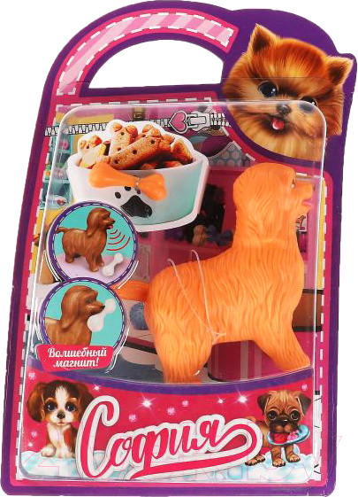 Изображение товара Аксессуар для куклы Карапуз Магнитная собака с косточкой для Софии / PET-MDB-S-BB