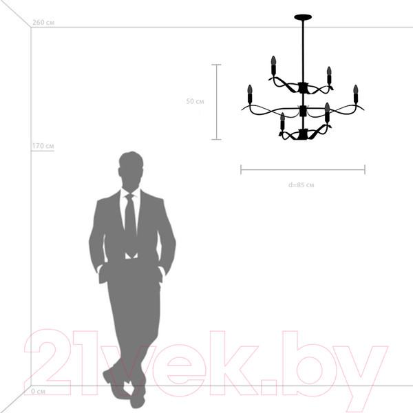 Изображение товара Люстра Lightstar Ragno 733267 (MD21041-6M)