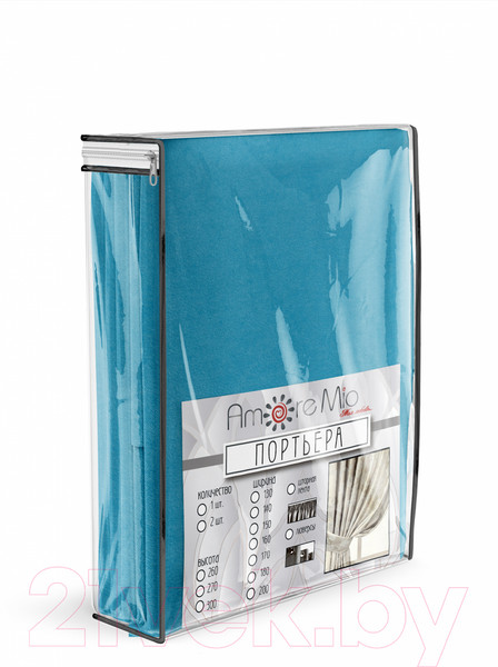 Изображение товара Штора Amore Mio RR 42002-155 200x270 / 75374 (бирюзовый)