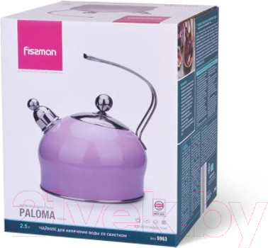 Изображение товара Чайник со свистком Fissman Paloma 5963 (сиреневый)