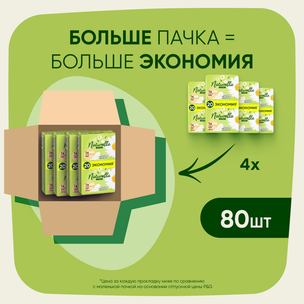 Изображение товара Прокладки гигиенические Naturella Ultra Camomile Normal Duo (80шт)