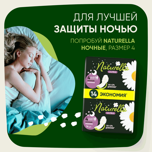 Изображение товара Прокладки гигиенические Naturella Ultra Camomile Normal Duo (80шт)