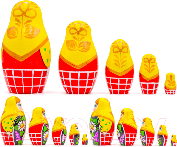 Изображение товара Матрешка сувенирная Брестская Фабрика Сувениров С букетом ромашек и сирени 5021